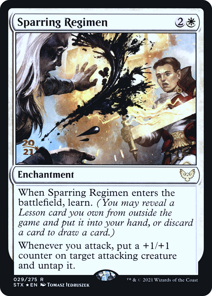 Sparring Regimen (PRE-029) [Strixhaven: School of Mages Promos] Foil MTG Single Wizards of the Coast