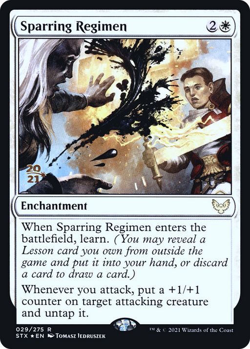 Sparring Regimen (PRE-029) [Strixhaven: School of Mages Promos] Foil MTG Single Wizards of the Coast