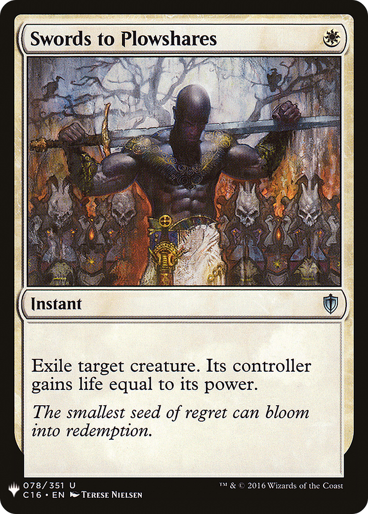 Swords to Plowshares (LIST-C16-78) [Mystery Booster] The List MTG Single Wizards of the Coast