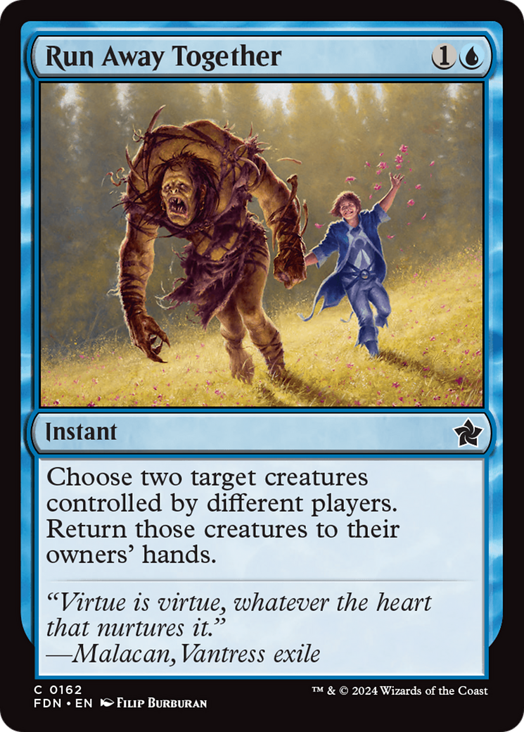 Run Away Together (FDN-162) [Foundations] MTG Single Wizards of the Coast