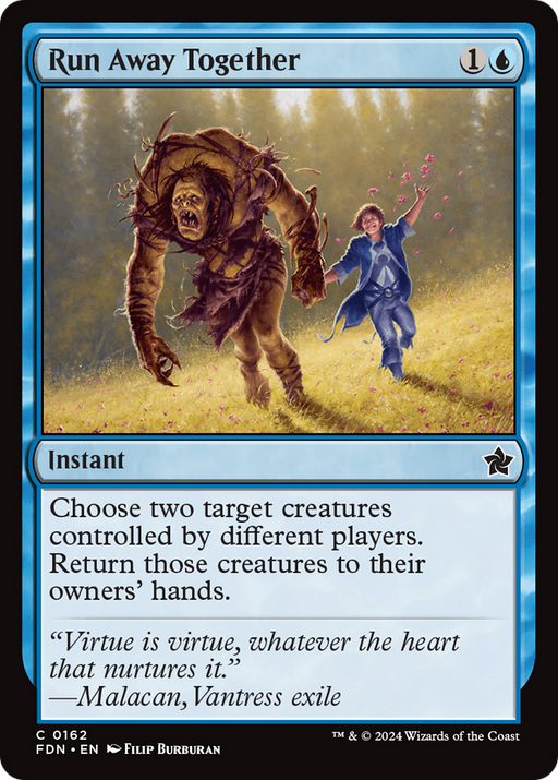 Run Away Together (FDN-162) [Foundations] Foil MTG Single Wizards of the Coast
