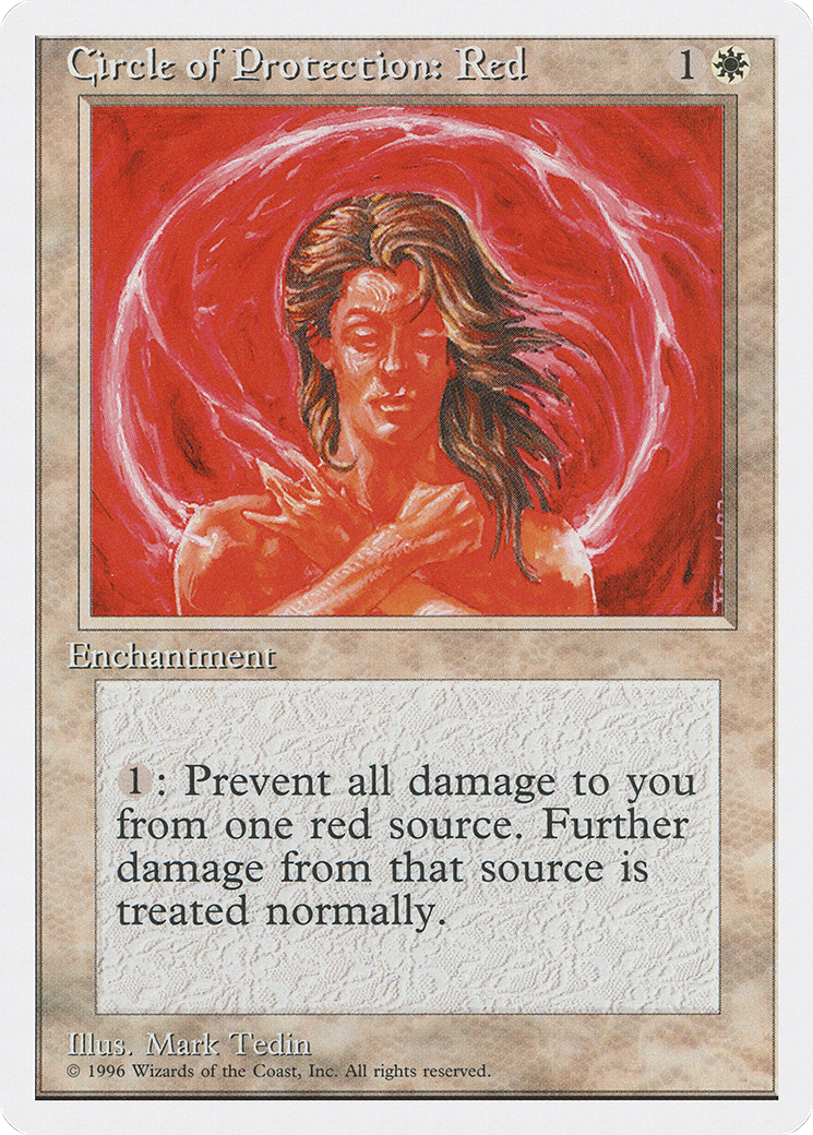 Circle of Protection: Red (2PS-) [Misc] Introductory Two-Player Set MTG Single Wizards of the Coast