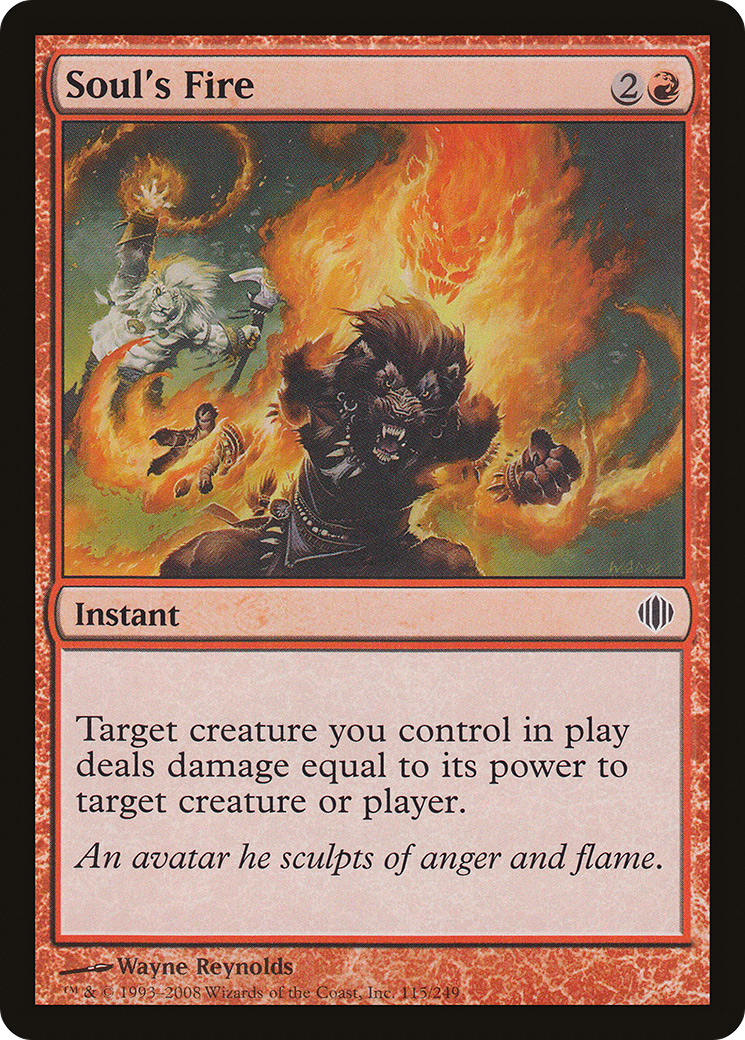 Soul's Fire (ALA-115) [Shards of Alara] Foil MTG Single Wizards of the Coast