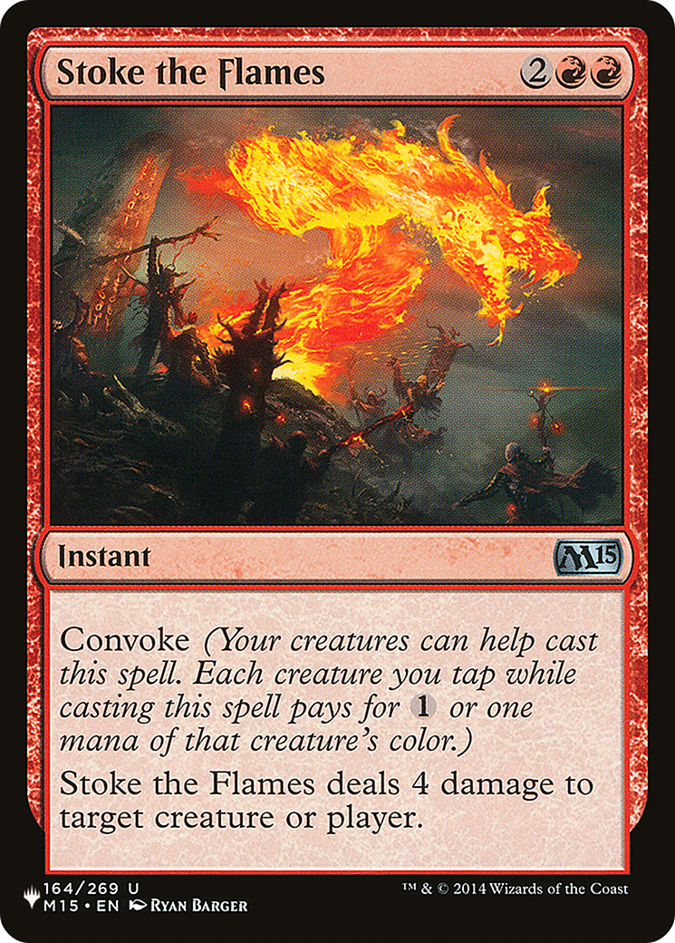 Stoke the Flames (LIST-M15-164) [Mystery Booster] The List MTG Single Wizards of the Coast