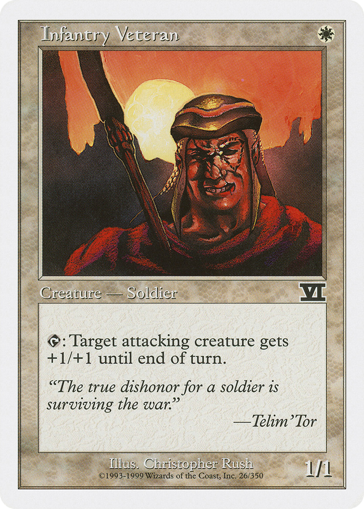Infantry Veteran (6ED-026) [Classic Sixth Edition] MTG Single Wizards of the Coast