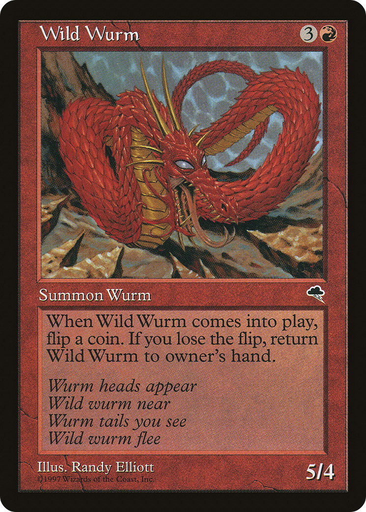 Wild Wurm (TMP-212) [Tempest] MTG Single Wizards of the Coast