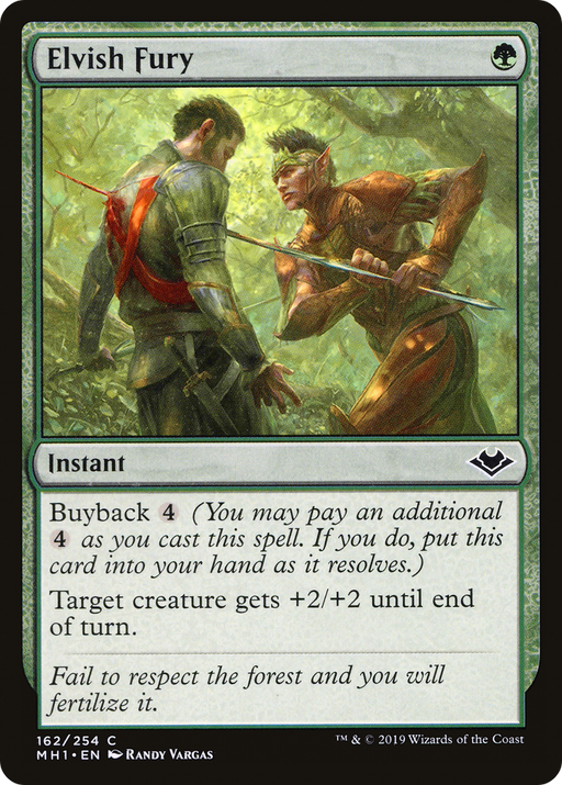 Elvish Fury (MH1-162) [Modern Horizons] MTG Single Wizards of the Coast