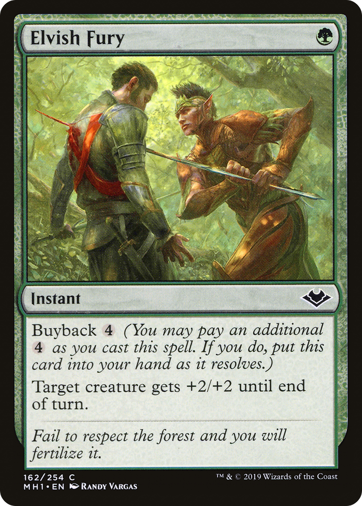 Elvish Fury (MH1-162) [Modern Horizons] Foil MTG Single Wizards of the Coast