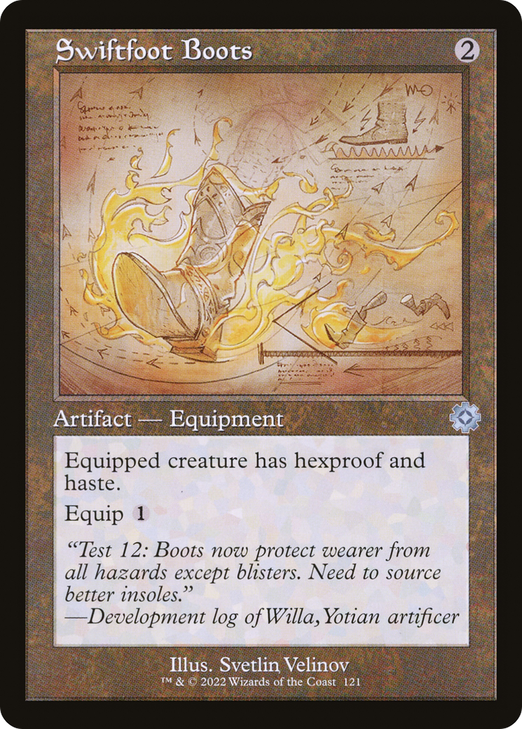 Swiftfoot Boots (Schematic) (BRR-121) [The Brothers' War Retro Artifacts] Foil MTG Single Wizards of the Coast