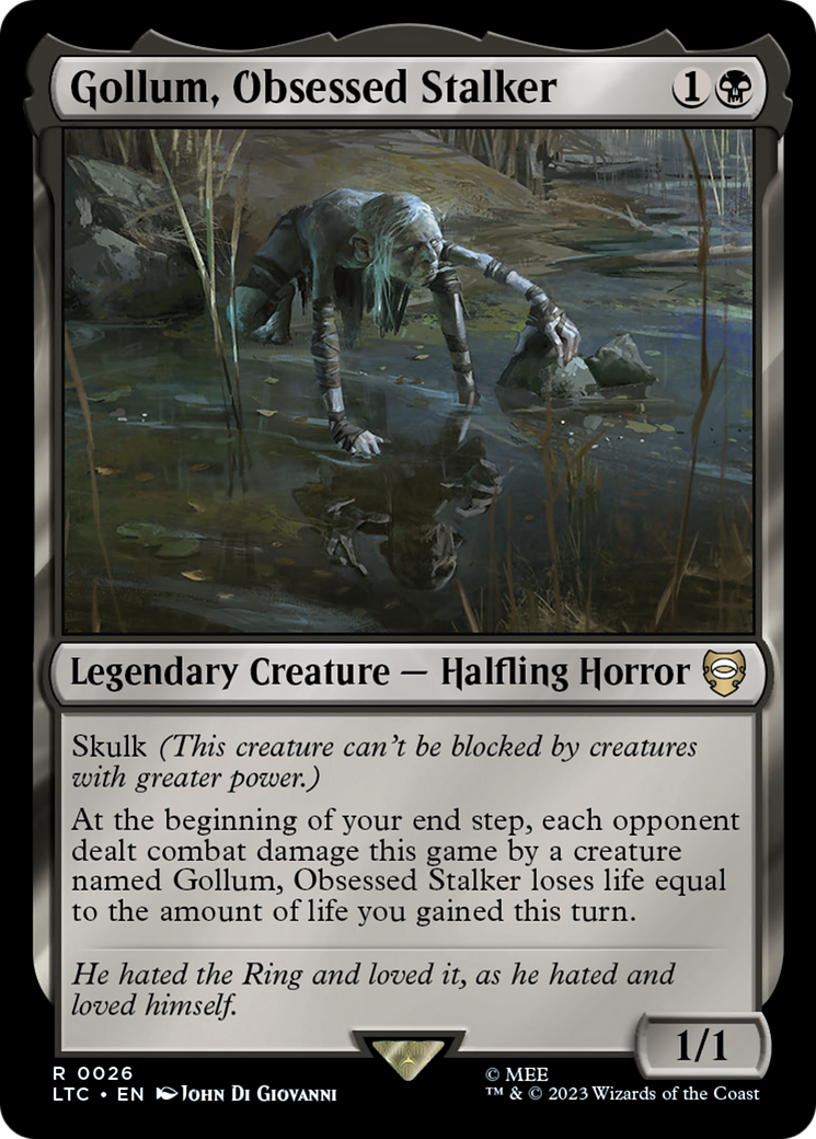 Gollum, Obsessed Stalker (LTC-026) [Tales of Middle-earth Commander] MTG Single Wizards of the Coast