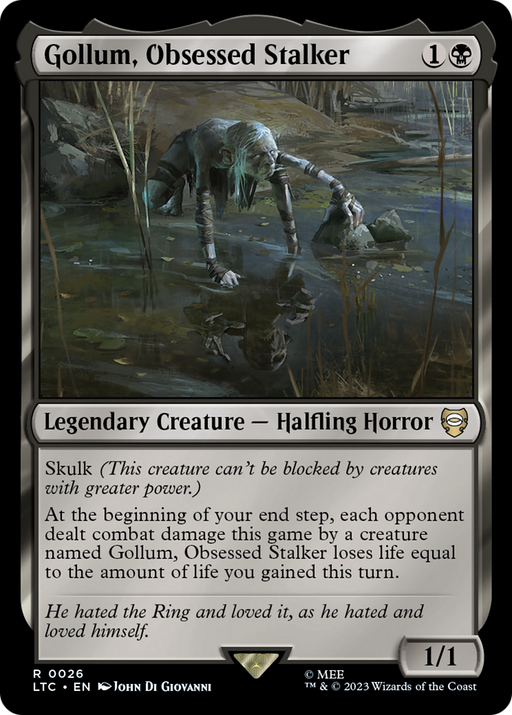 Gollum, Obsessed Stalker (LTC-026) [Tales of Middle-earth Commander] MTG Single Wizards of the Coast