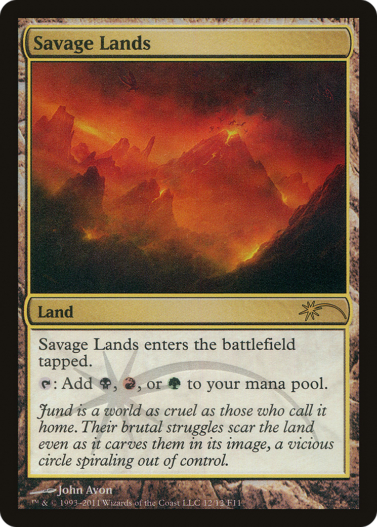 Savage Lands (FNM-) [Misc] Friday Night Magic 2011 Foil MTG Single Wizards of the Coast