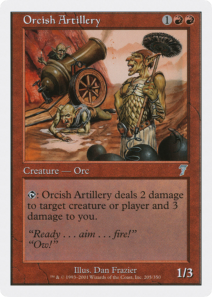 Orcish Artillery (7ED-205) [7th Edition] MTG Single Wizards of the Coast