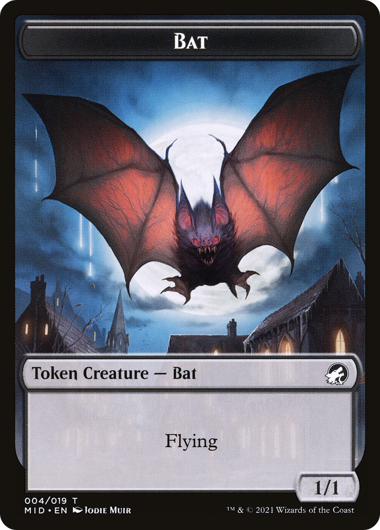Bat (TMID-004) [Tokens] Innistrad: Midnight Hunt Tokens Foil MTG Single Wizards of the Coast