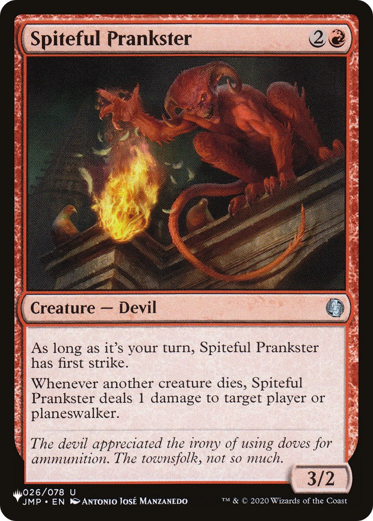 Spiteful Prankster (LIST-026/078) [Mystery Booster] The List MTG Single Wizards of the Coast