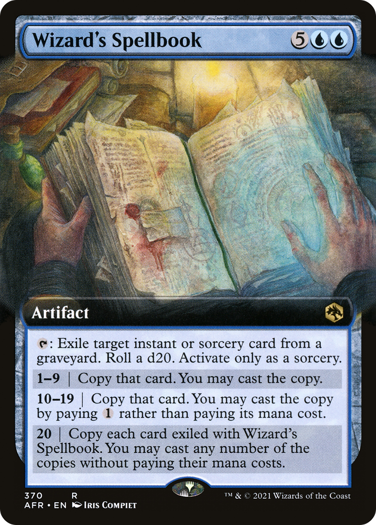 Wizard's Spellbook (AFR-370) [Adventures in the Forgotten Realms] (Extended Art) Foil MTG Single Wizards of the Coast