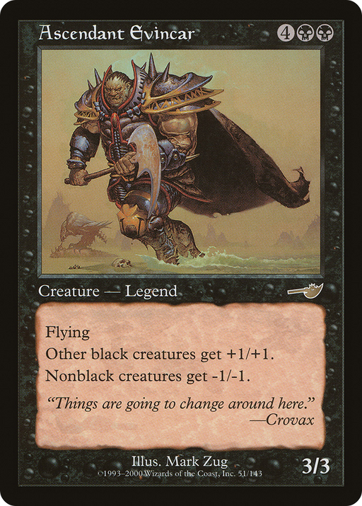 Ascendant Evincar (NMS-051) [Nemesis] MTG Single Wizards of the Coast