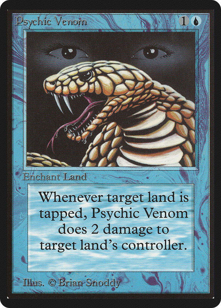 Psychic Venom (LEB-076) [Oldschool] Limited Edition Beta MTG Single Wizards of the Coast