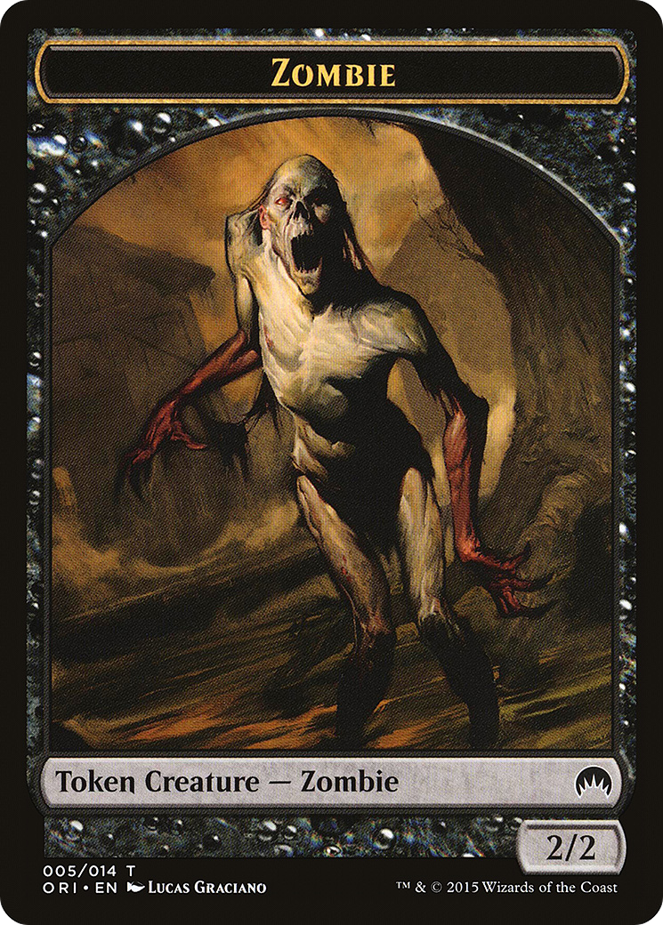 Zombie (ORI-005) [Tokens] Magic Origins Tokens MTG Single Wizards of the Coast
