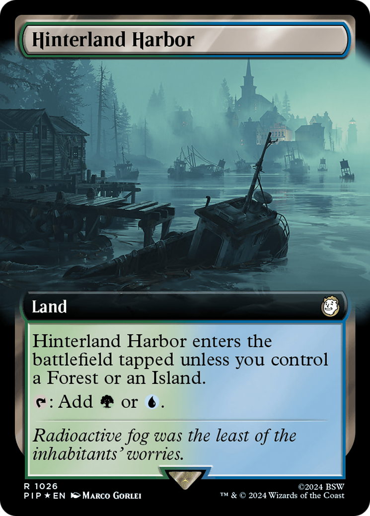 Hinterland Harbor (Surge Foil) (PIP-1026) [Fallout] (Extended Art) Foil MTG Single Wizards of the Coast