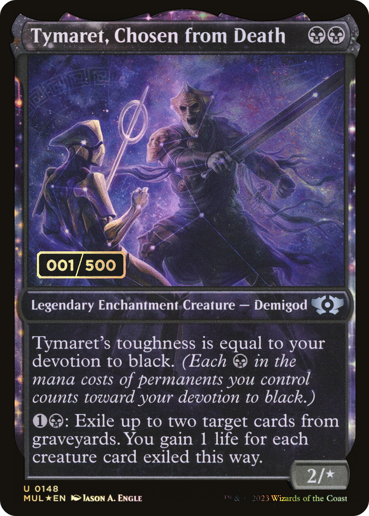 Tymaret, Chosen from Death (Serial Numbered) (MUL-148) [Multiverse Legends] (Showcase) Foil MTG Single Wizards of the Coast