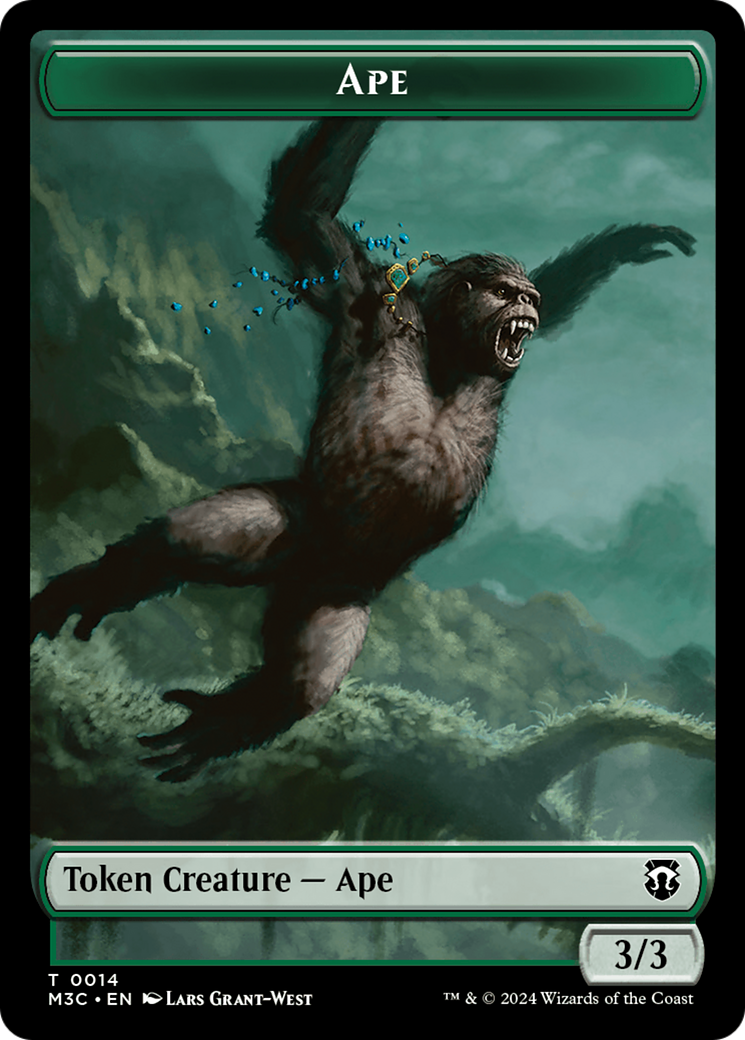 Ape // Plant Double-Sided Token [Tokens] Modern Horizons 3 Commander Tokens MTG Single Magic: The Gathering