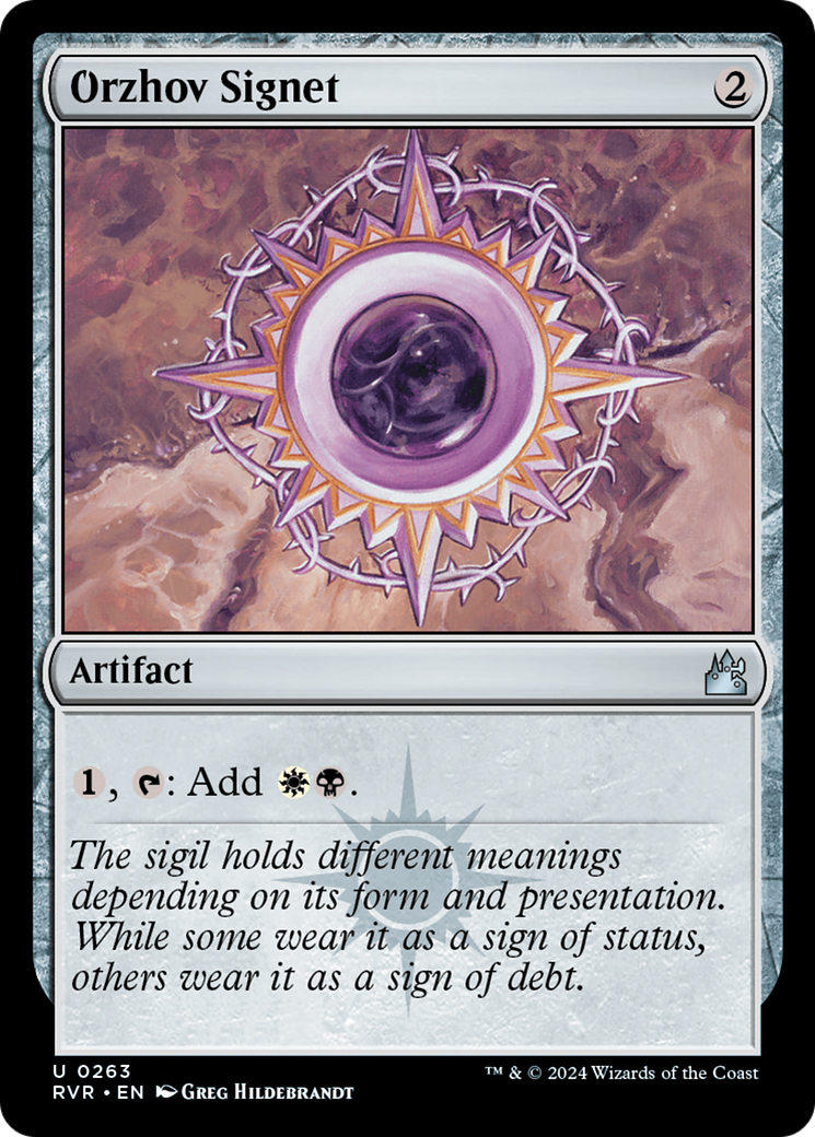 Orzhov Signet (RVR-263) [Ravnica Remastered] Foil MTG Single Wizards of the Coast