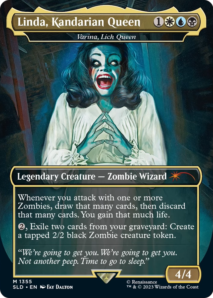 Linda, Kandarian Queen - Varina, Lich Queen (SLD-1355) [Secret Lair] Drop (Borderless) MTG Single Wizards of the Coast