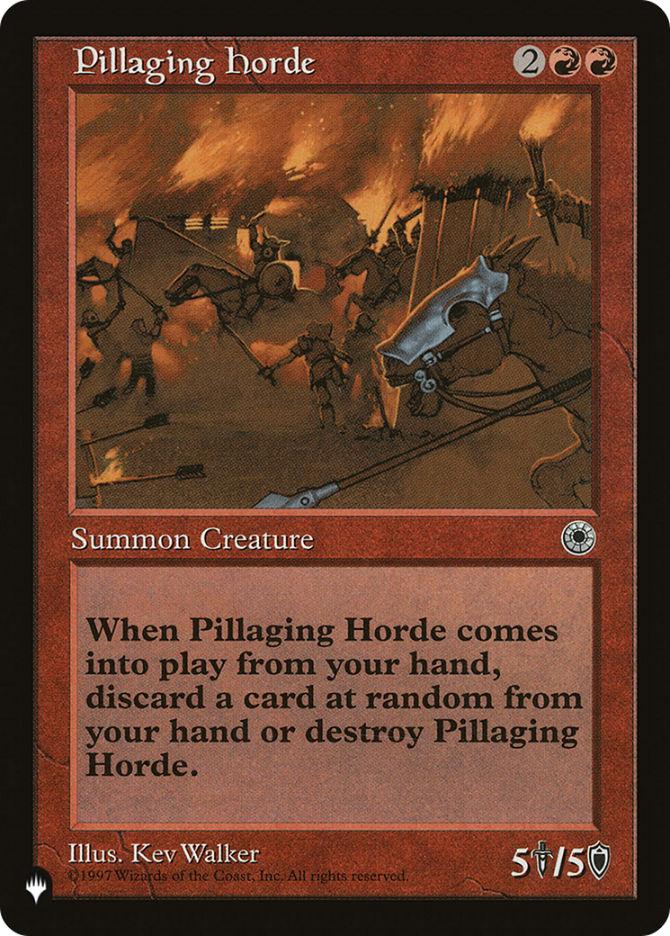 Pillaging Horde (LIST-POR-142) [Mystery Booster] The List MTG Single Wizards of the Coast