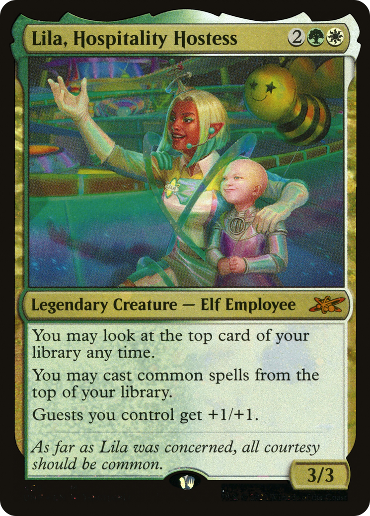 Lila, Hospitality Hostess (Galaxy Foil) (UNF-456) [Unfinity] Foil MTG Single Wizards of the Coast