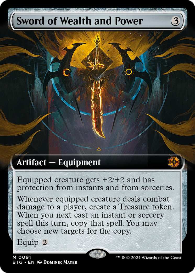 Sword of Wealth and Power (BIG-091) [The Big Score] (Extended Art) MTG Single Wizards of the Coast