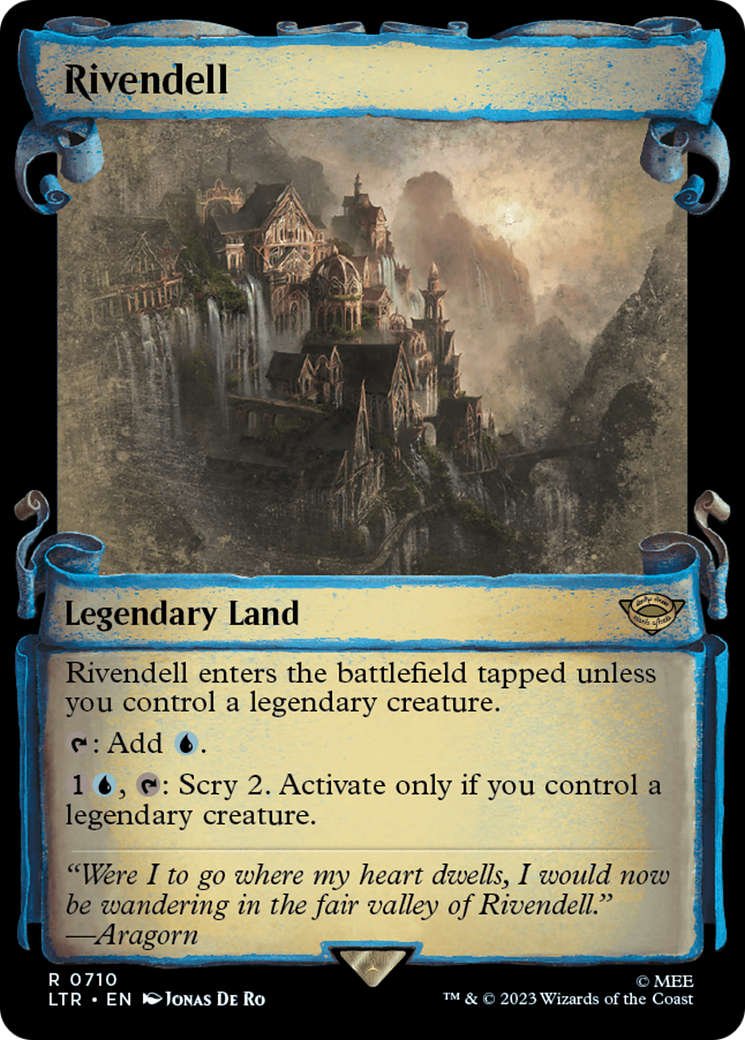 Rivendell (Showcase Scrolls) (LTR-710) [The Lord of the Rings: Tales of Middle-earth] (Showcase) Foil MTG Single Wizards of the Coast