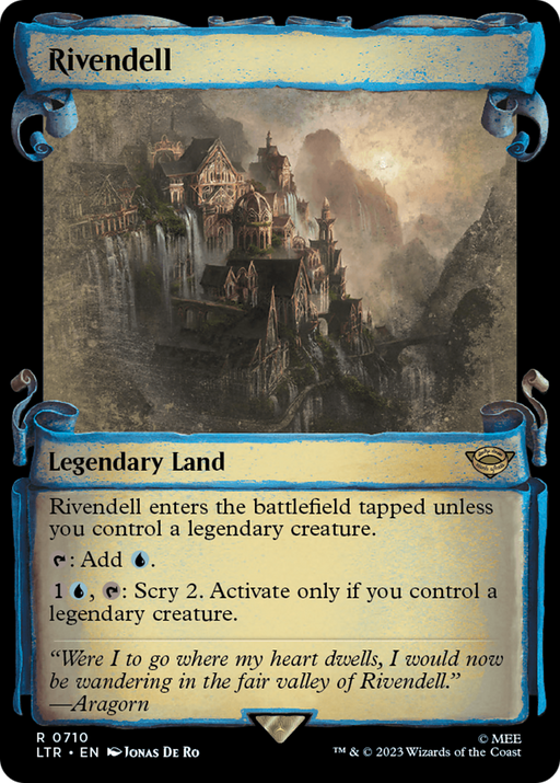Rivendell (Showcase Scrolls) (LTR-710) [The Lord of the Rings: Tales of Middle-earth] (Showcase) Foil MTG Single Wizards of the Coast