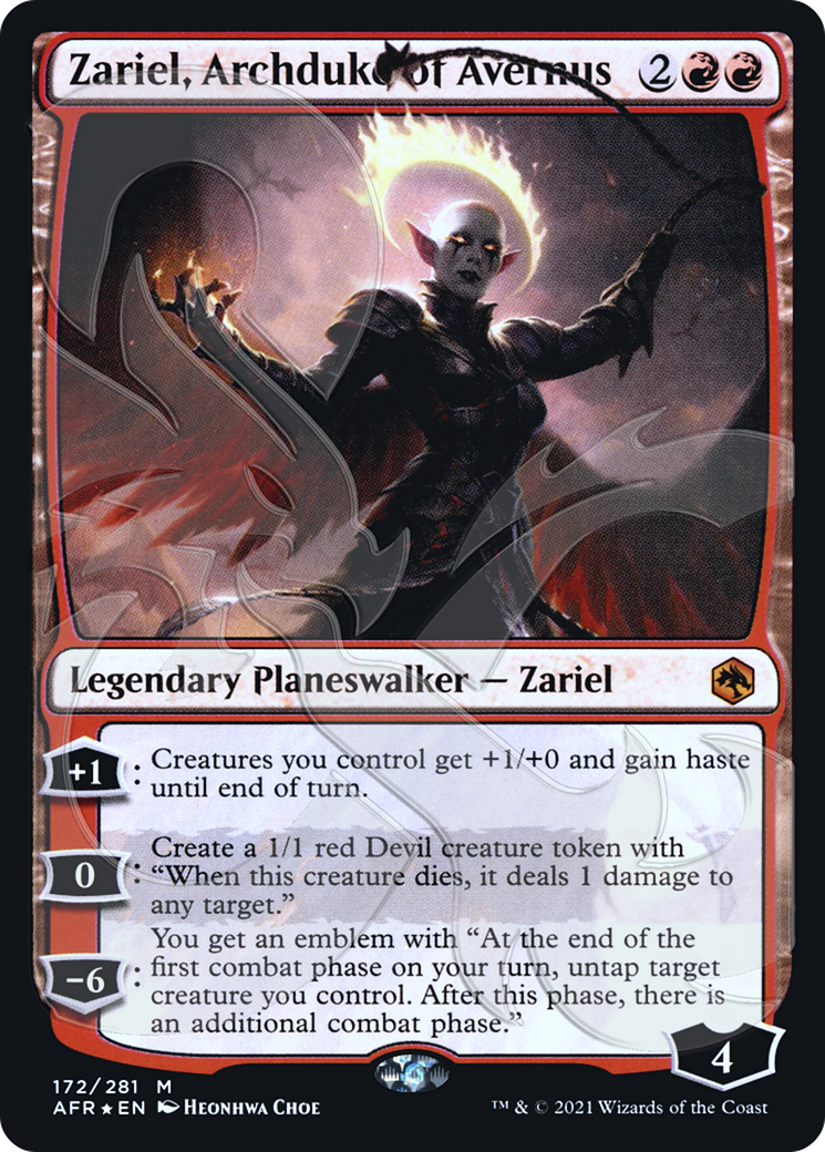 Zariel, Archduke of Avernus (AFR&-172) [Adventures in the Forgotten Realms Promos] Foil MTG Single Wizards of the Coast