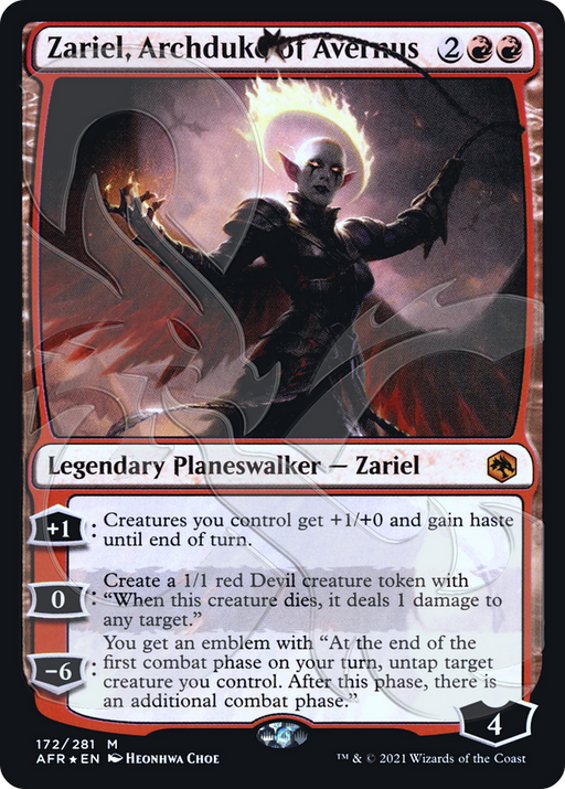 Zariel, Archduke of Avernus (AFR&-172) [Adventures in the Forgotten Realms Promos] Foil MTG Single Wizards of the Coast
