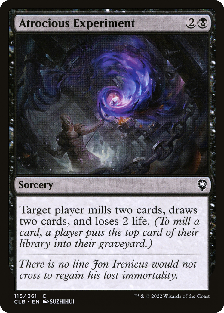 Atrocious Experiment (CLB-115) [Commander Legends: Battle for Baldur's Gate] Foil MTG Single Wizards of the Coast