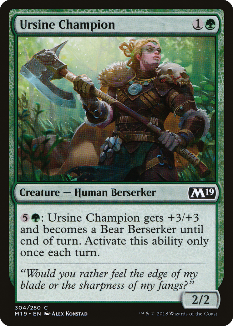 Ursine Champion (M19-304) [Core Set 2019] MTG Single Wizards of the Coast
