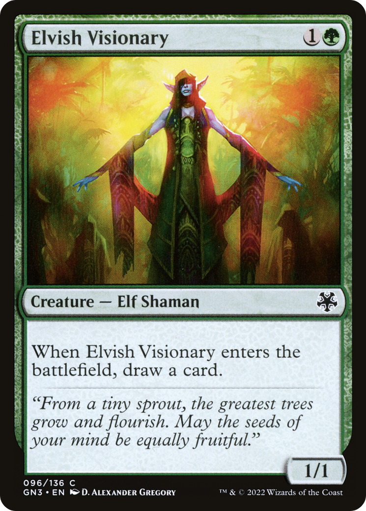 Elvish Visionary (GN3-096) [Misc] Game Night: Free-for-All MTG Single Wizards of the Coast