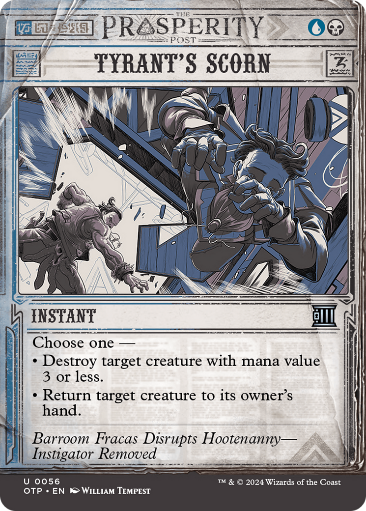 Tyrant's Scorn (OTP-056) [Breaking News] (Showcase) (Borderless) MTG Single Wizards of the Coast