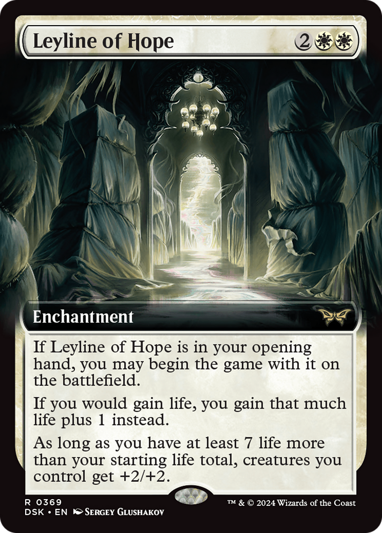 Leyline of Hope (DSK-369) [Duskmourn: House of Horror] (Extended Art) Foil MTG Single Wizards of the Coast