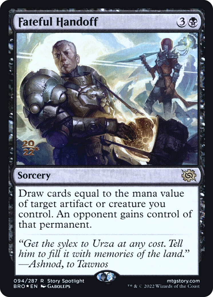 Fateful Handoff (PRE-094) [The Brothers' War Promos] Foil MTG Single Wizards of the Coast