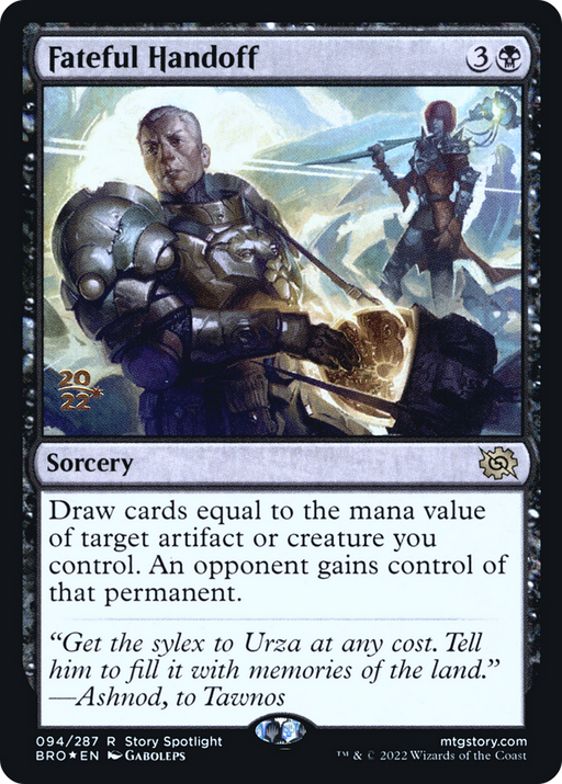 Fateful Handoff (PRE-094) [The Brothers' War Promos] Foil MTG Single Wizards of the Coast