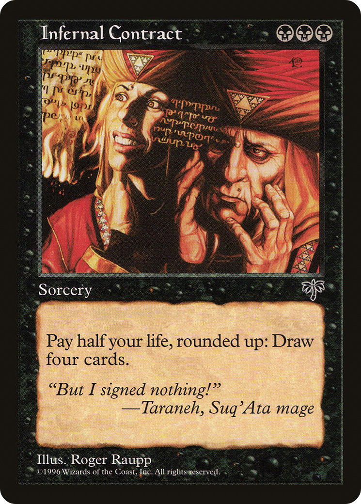 Infernal Contract (MIR-) [Mirage] MTG Single Wizards of the Coast