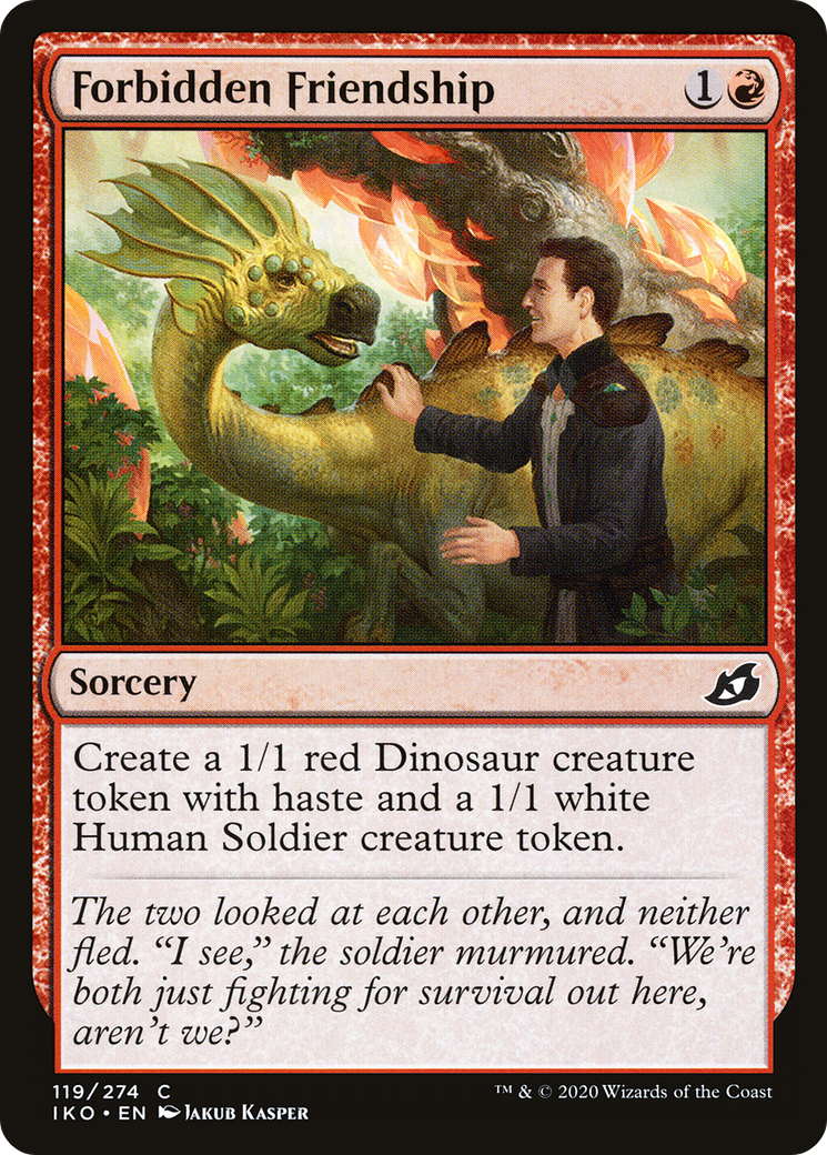 Forbidden Friendship (IKO-119) [Ikoria: Lair of Behemoths] MTG Single Wizards of the Coast