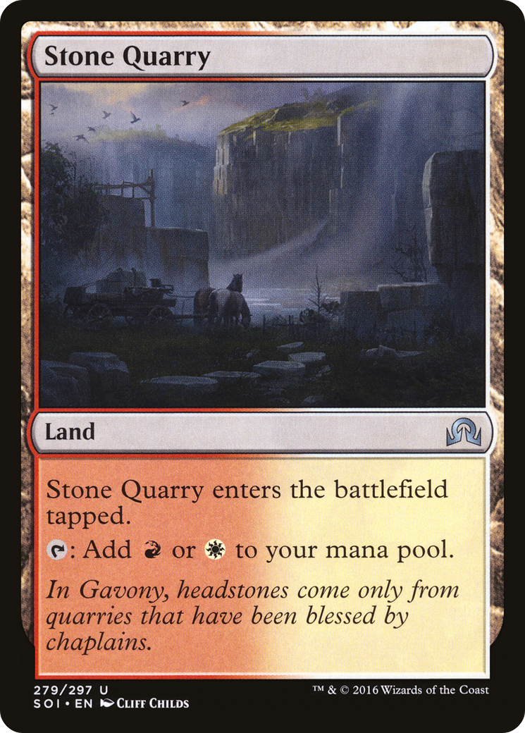 Stone Quarry (SOI-279) [Shadows over Innistrad] Foil MTG Single Wizards of the Coast