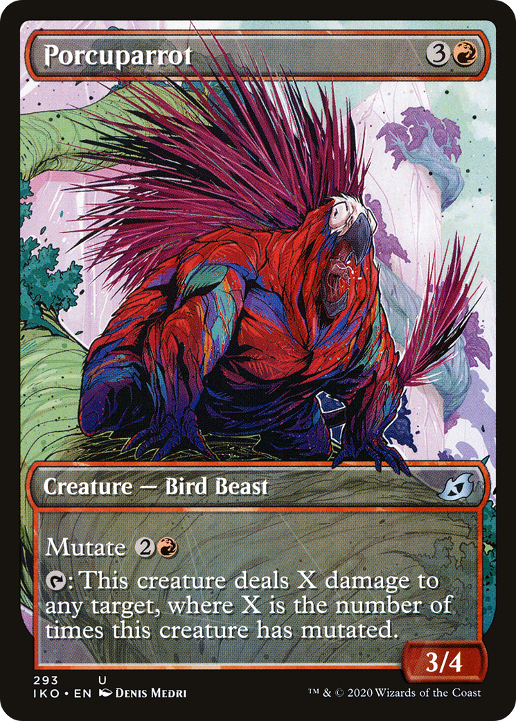 Porcuparrot (IKO-293) [Ikoria: Lair of Behemoths] (Showcase) Foil MTG Single Wizards of the Coast