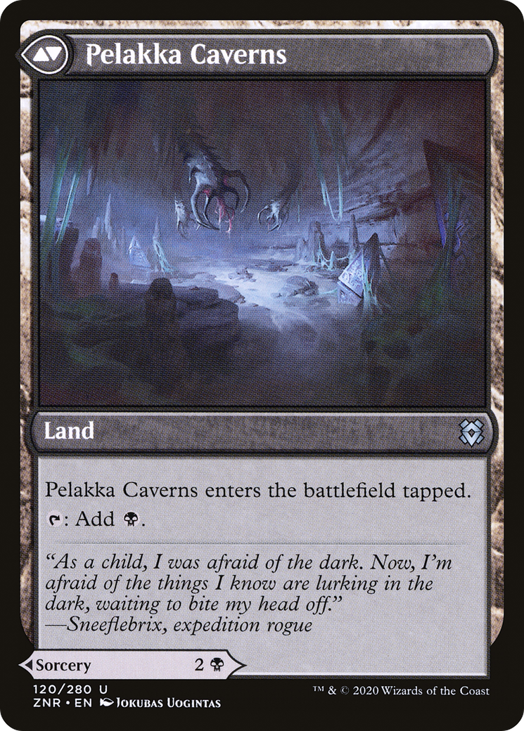 Pelakka Predation // Pelakka Caverns (ZNR-120) [Zendikar Rising] Foil MTG Single Wizards of the Coast