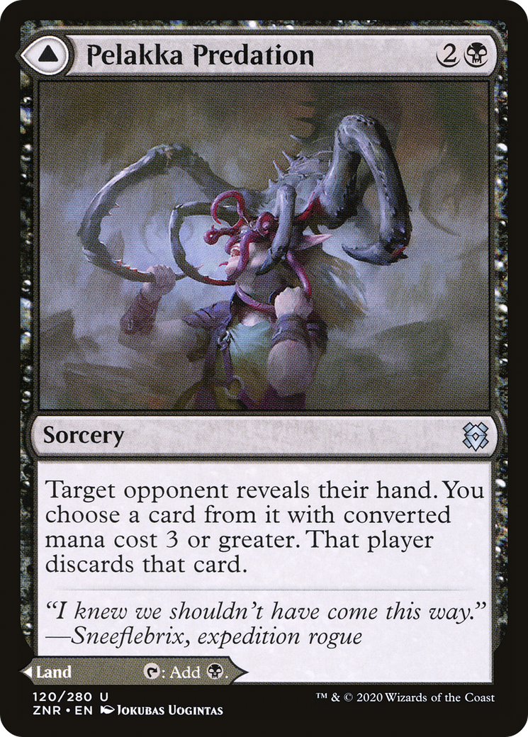 Pelakka Predation // Pelakka Caverns (ZNR-120) [Zendikar Rising] MTG Single Wizards of the Coast