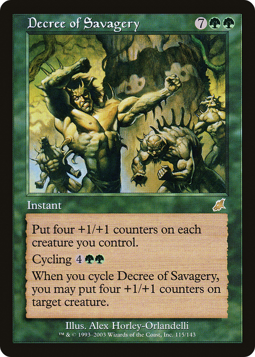 Decree of Savagery (SCG-115) [Scourge] MTG Single Wizards of the Coast