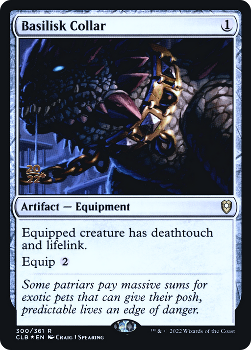 Basilisk Collar (PRE-300) [Battle for Baldur's Gate Promos] Foil MTG Single Wizards of the Coast